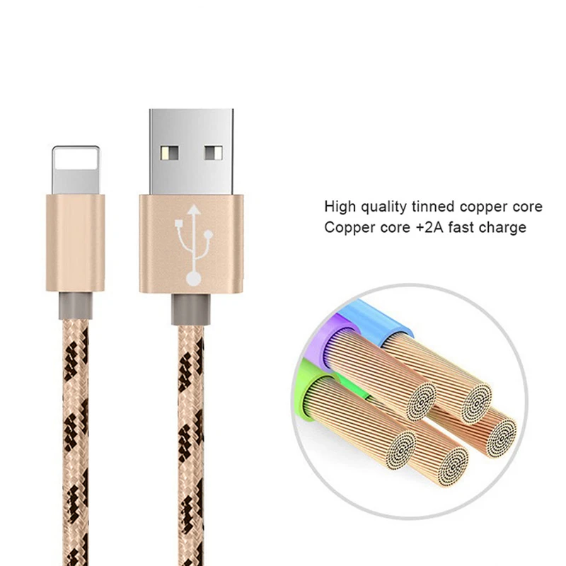 Прочный нейлоновый USB кабель для быстрой зарядки NOHON для IPhone X 7 6 8 6S 5S Plus XS MAX XR для IPad Mini 8 Pin 1,68 м кабель для зарядки