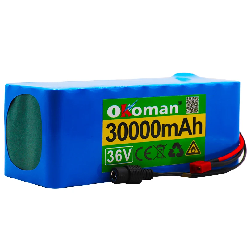 36V батарея 10S4P 30Ah батарейный блок 500W высокая мощность батареи 42В 30000 мА/ч, фара для электровелосипеда в электрические велосипеды БМС+ 42В зарядное устройство