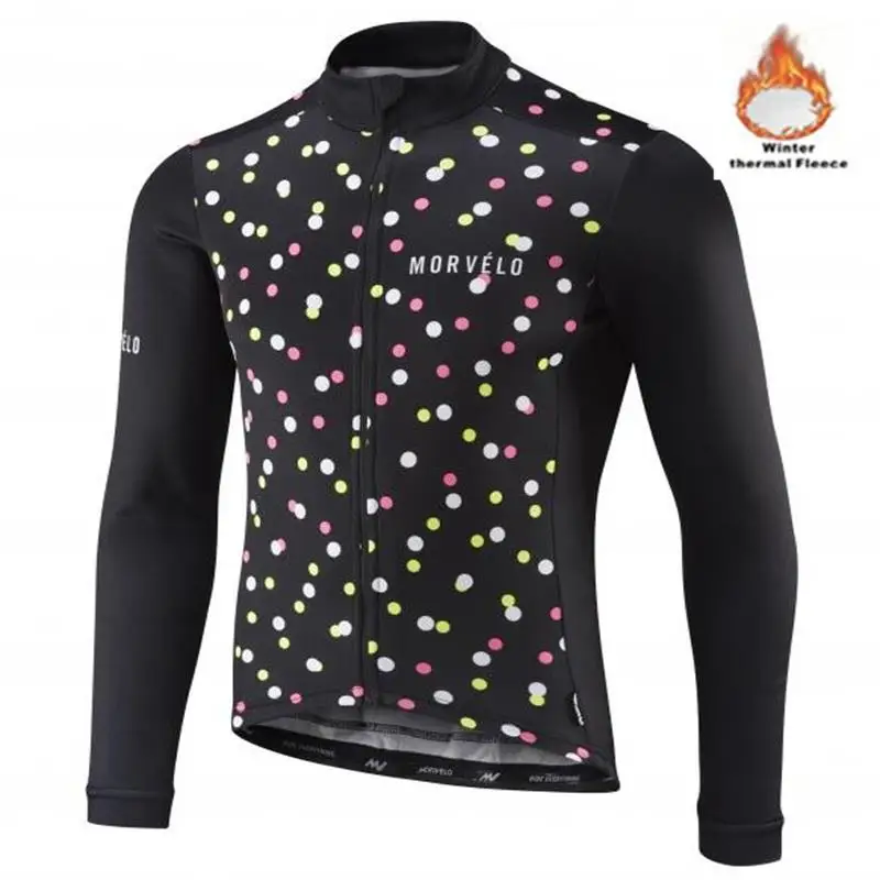 Long Jersey morvelo Велоспорт Джерси зимний длинный велосипед тепловой флис Ropa Roupa De Ciclismo Invierno Мужская Mtb Одежда - Цвет: Long Jersey