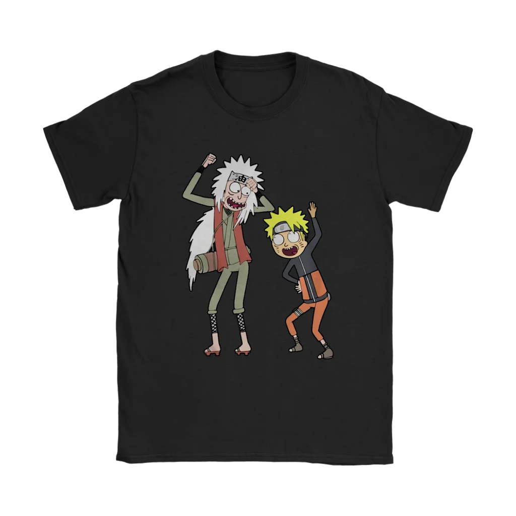 

Naruto Jiraiya Rick And Naruto Morty Black T-Shirt
