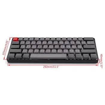 

RGB LED Backlit Wired Mechanical Keyboard,Portable Compact Waterproof Mini PBT