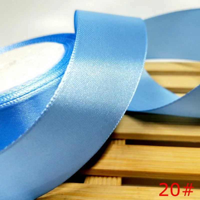 HL 5 meters 15/20/25/40/50mm  Solid Color Satin Ribbons Wedding Decorative Gift Box Wrapping Belt DIY Crafts