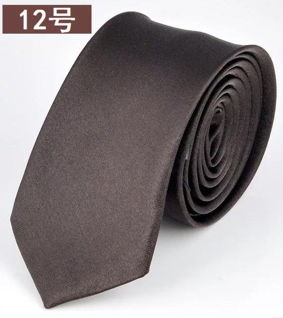 Narrow Casual Arrow Skinny Red Necktie Slim Black Tie for Men 5cm Man Accessories Simplicity for Party Formal Ties Fashion - Color: Brown