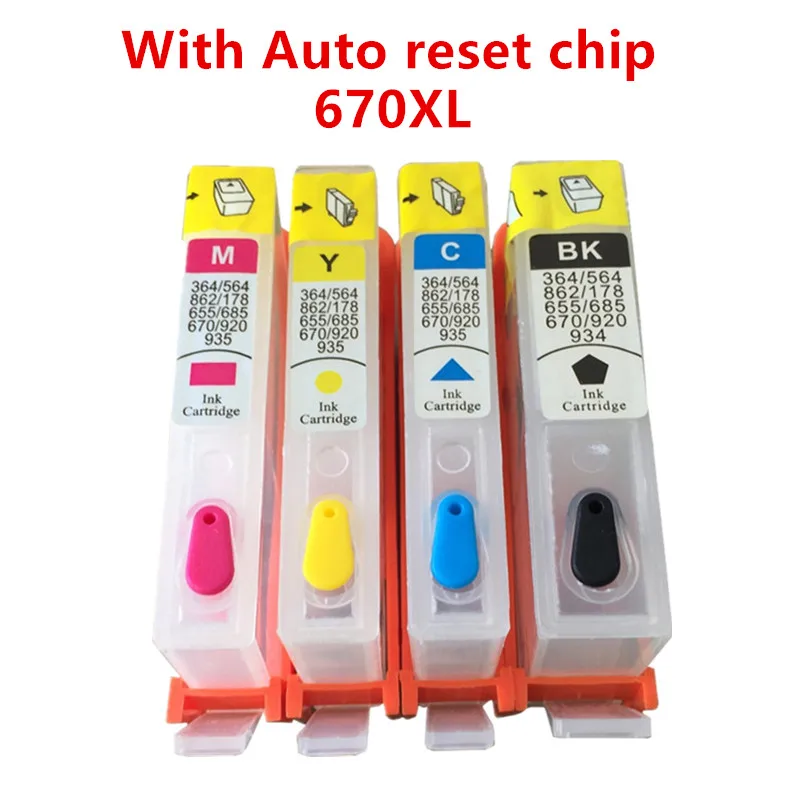 

Empty refill 670XL For HP670 Refillable ink Cartridge for HP 670 XL deskjet 3525 4615 4625 5525 6525 printer