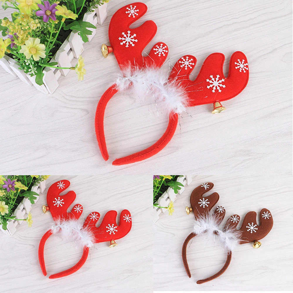 Hot Sale 1PC Christmas Decoration Headband Santa Xmas Hair Band Clasp Headwear Head Hoop Party Hairband Head Hoop Gift 1111