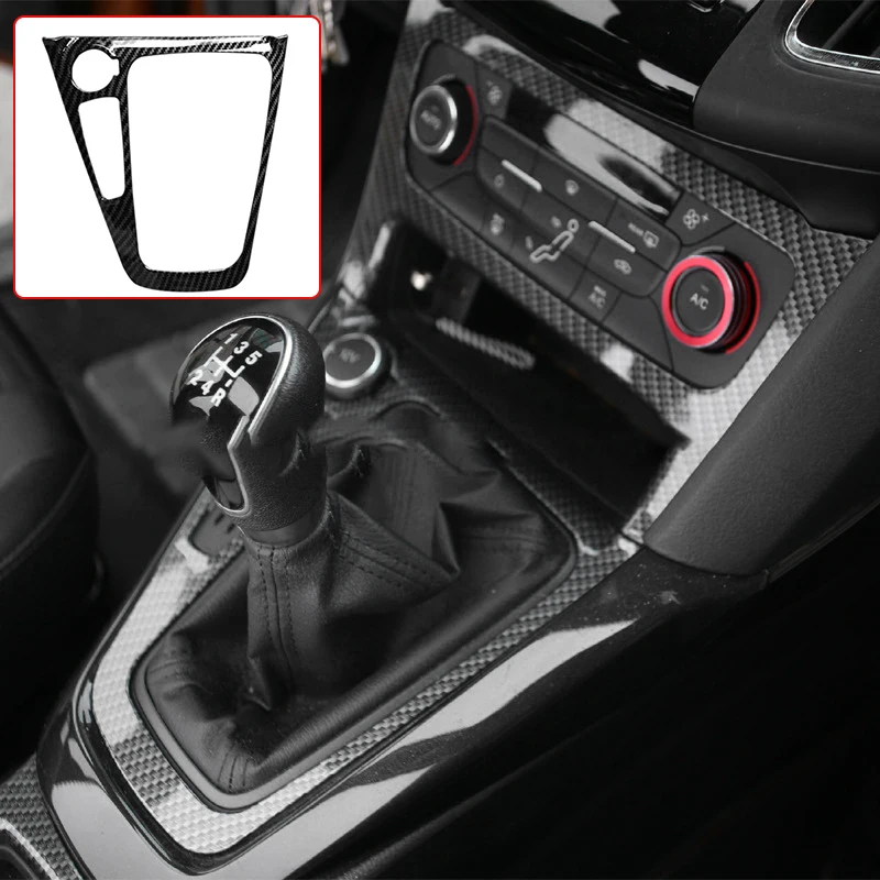 Внутренняя центральная консоль для Ford Focus 2015-2018 MK3 ST из углеродного волокна ABS