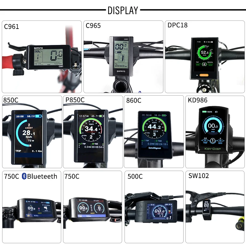 Электрический велосипед TFT дисплей DPC18 850C 500C SW102 C965 C961 750C Bluetooth для BAFANG BBS Mid Drive