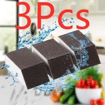 

New 3 Pcs Trapezoidal Alumina Emery Sponge Rust Decontamination Clean Brush Bowl Wash Pot Magic Brush Household Kitchen Products