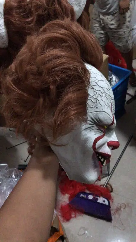 Хэллоуин Стивен Кинг это Косплей Маска Pennywise ужас одежда для клоуна Маска Клоун маска на Хеллоуин для косплея костюм реквизит