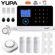 Tuya – système d'alarme de sécurité domestique sans fil, wi fi, GSM, application SmartLife, détecteur de fumée, capteur de mouvement, pour IOS et Android
