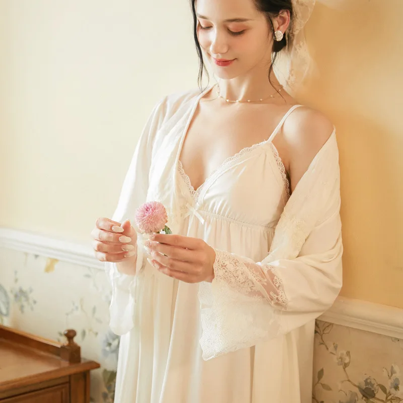 Elegant Nightgown & Robe Set for Women
