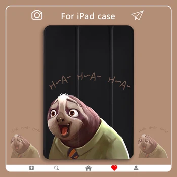 

Sloth Lightning for ipad 7th generation case Mini 2 Cute PU Leather Funny Mini 5 Tablet Hard Back Cover For ipad pro 11 case