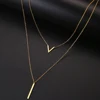 DOTIFI For Women Double Round Geometric Pendant Necklace Stainless Steel Gold and Silver Color Jewelry Gift ► Photo 2/6