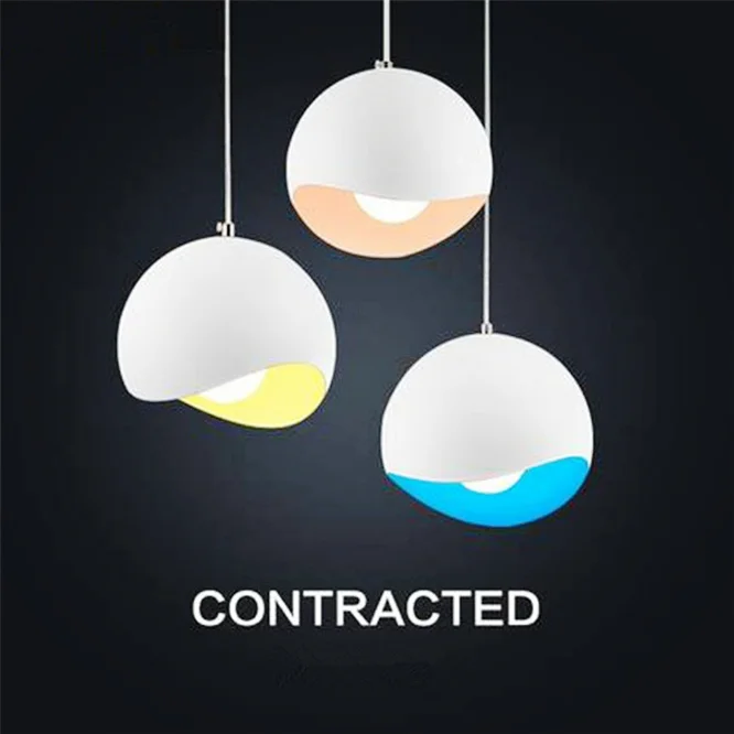 

3 years warranty Modern Metal Dome Retro Style 4 colors Ceiling Pendant Light Shade Lampshades Shades E27 base Art chandelier