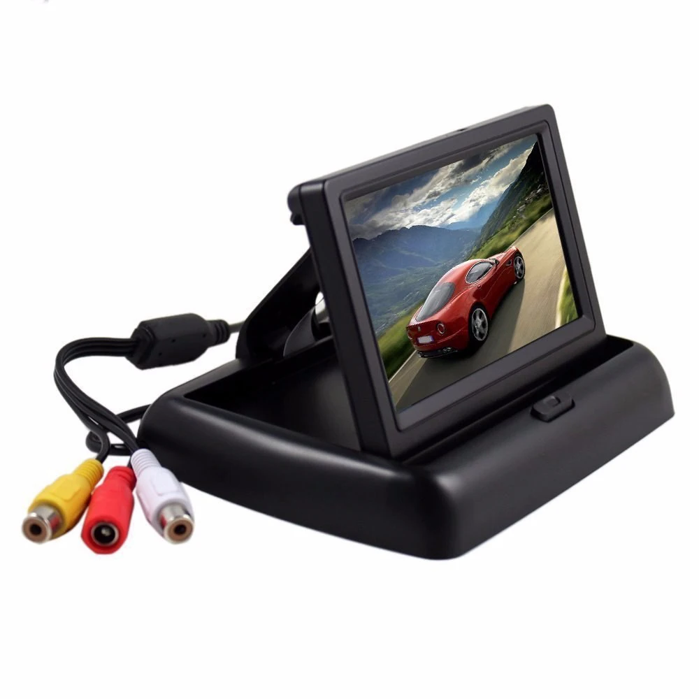 4.3 inch Foldable Car Monitor TFT LCD Display Cameras Reverse Camera Parking System Car Rear view Monitors NTSC PAL Video Player (3)