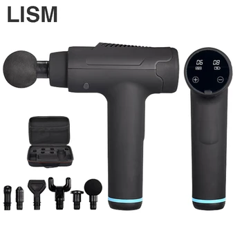 

LCD display massage gun for deep muscle relaxation and pain relief body masseurs neck and back electric muscle stimulation exerc