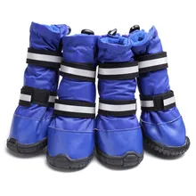4Pcs/ Lot Pet Dogs Winter Shoes Outdoor Windproof Sport Protect Feet Shoes In Rainy Snowy Days Anti-slip Dogs Footwear Booties