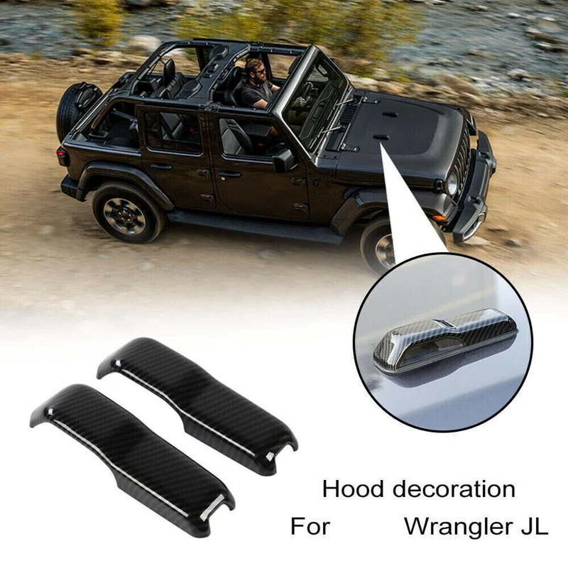 Для Jeep Wrangler JL передний капот декоративная накладка рамка-19 углеродное волокно