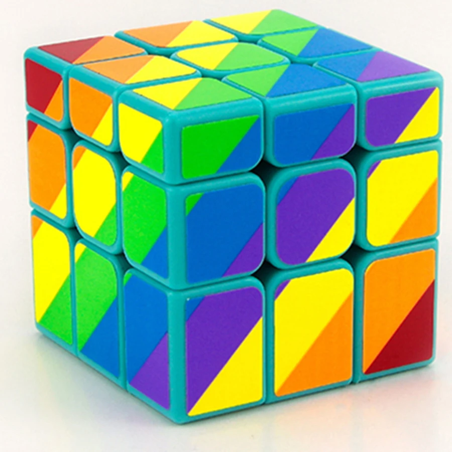 Лот кубики наклейки Cubos Magicos Пазлы Новый Магический новогодний кубик пазл Qiyi