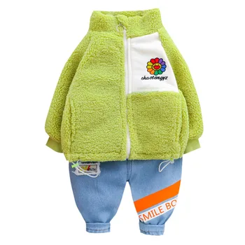 

Baby Girls Boys Cotton Hooded Jacket Pants 2 Pcs/sets Children Fashion Clothes Kids Sportswear New Spring Autumn Cartoon Coat