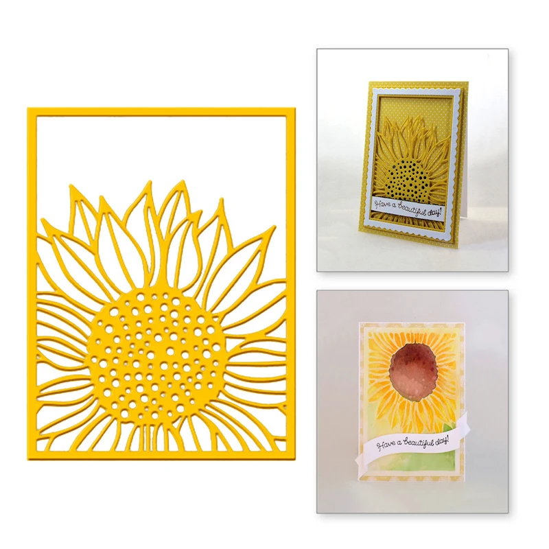 

Eastshape Sunflower Background Metal Cutting Dies Frame ScrapbookingFor Making Cards Decorative Embossing DIY Crafts Stencils