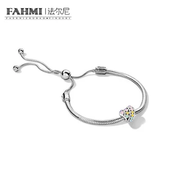 

2020 100% 925 New 1:1 Glamorous Temperament Rainbow Bracelet Set Fit DIY Holiday Gifts Birthday Gift