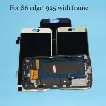 

Super Amoled For Samsung s6 edge G925 G925F LCD Digitizer Assembly with Frame
