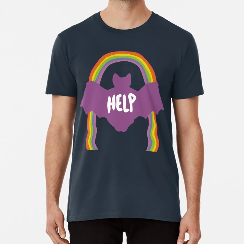 Thee Oh Sees Help T Shirt Thee Oh Sees Help Bat Rainbow Album Cover Thee Oh Sees Oh Sees T Shirts Aliexpress