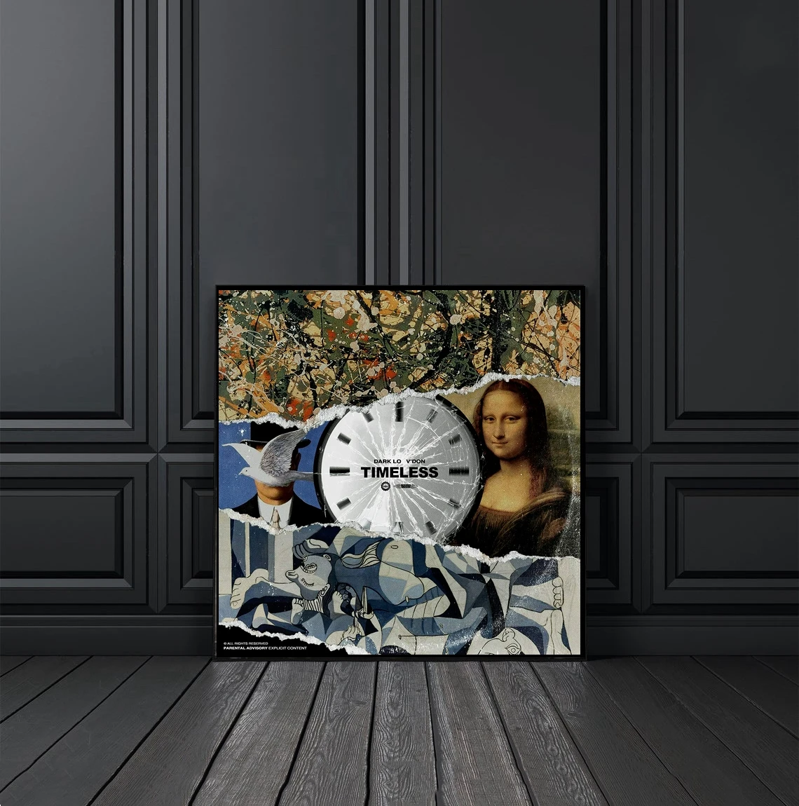 Dark Lo &amp V Don - Timeless Music Album Cover Poster Canvas Print Rap Hip Hop Star Singer Wall Painting Decoration | Дом и сад