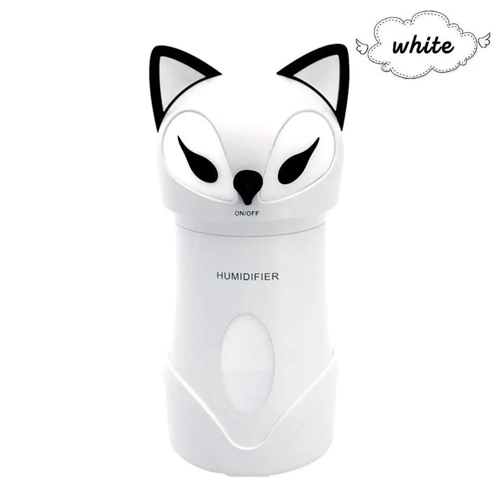 

Cute Cartoon Fox Humidifier Night Light With USB Power Bank Output Ports Silent Mist Diffuser Portable Air Purifier Atomizer H