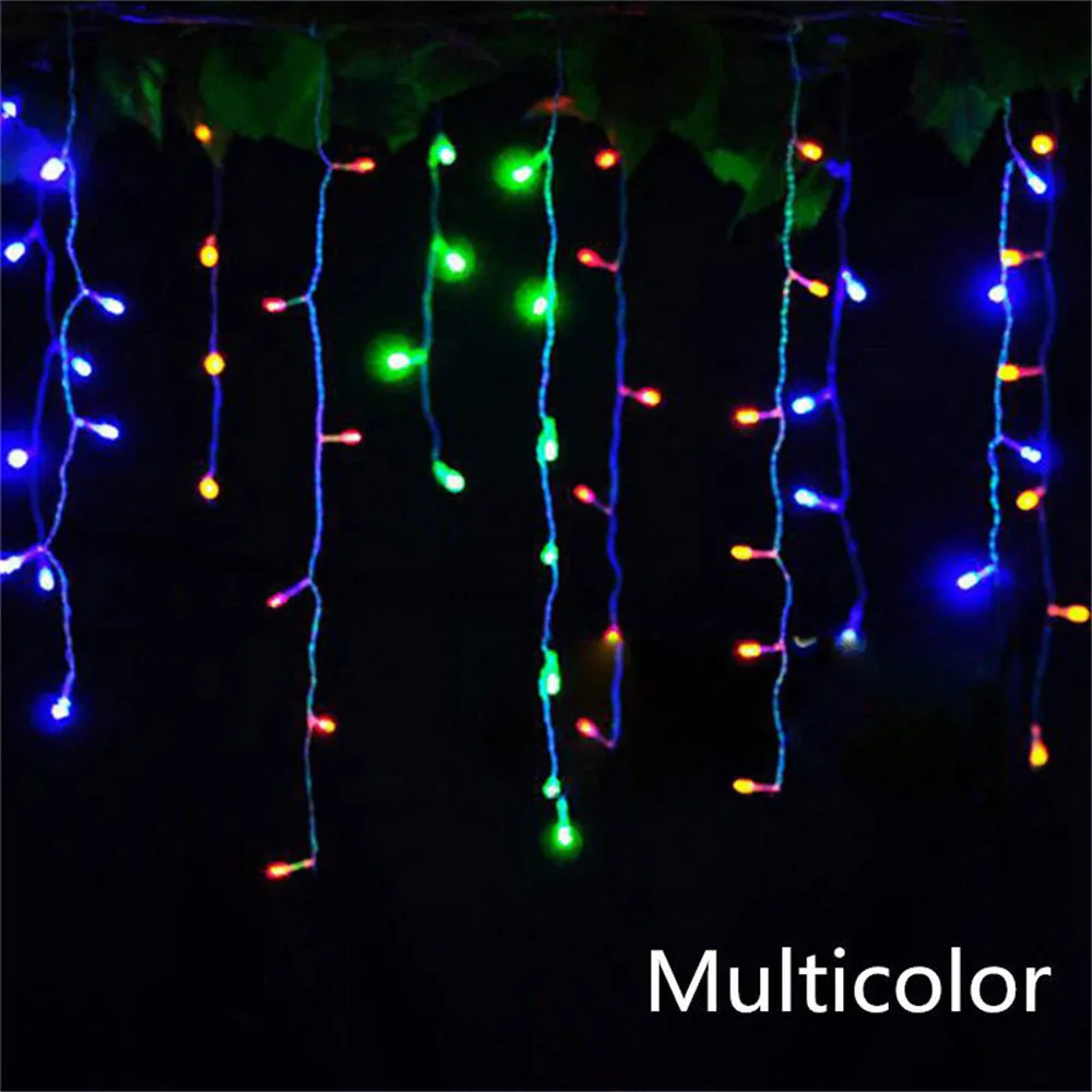 thumbnail image 1 of Luces navideñas en cascada para decoración de exteriores, 5 m de caída, 0,4-0,6 m, luces LED, cadena de luces, decoración para fiestas, jardines y aleros, 1 of 5