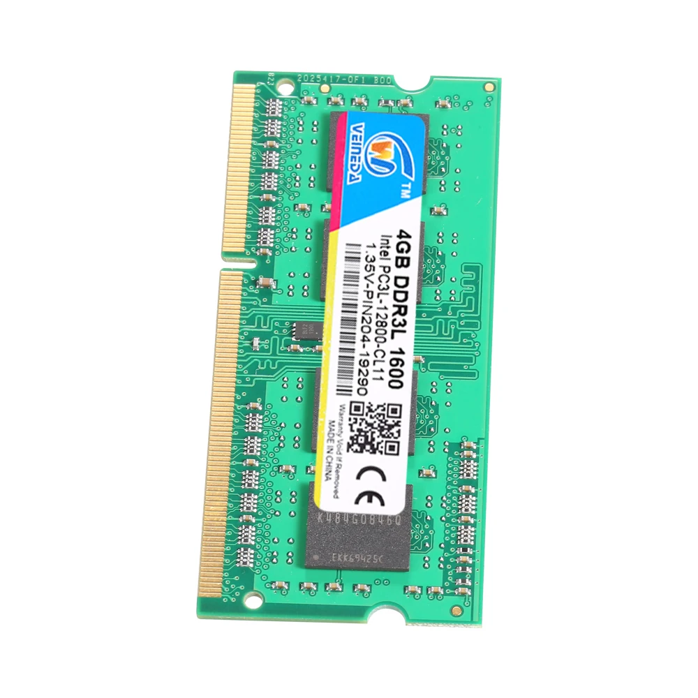 VEINEDA DDR3L 4 ГБ 8 ГБ 1333 МГц оперативная память Sodimm DDR 3L 1600 PC3-12800 204PIN оперативная память совместима со всеми материнскими платами Intel AMD ddr3