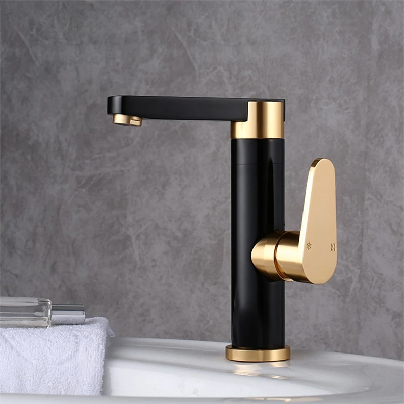 

BiNFU Basin Faucets Black Gold Bathroom Sink Faucets Single Handle Hot Cold Wash Mixer Water Tap WC Cock Torneira Banheiro