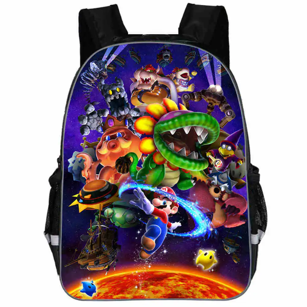 Супер Марио Smash Bros детская школьная сумка Детские 11-16 дюймов школьные сумки детский сад Mochilas милые детские рюкзаки Kawaii