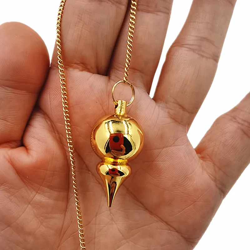 Reiki Healing Spiritual Wicca Women Men Amulet Screw Shape Pendule Radiestesia Metal Charm Jewel Pendulum For Dowsing Divination