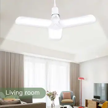 

LED Pendant Lights Foldable Fan Blade Bulbs Tubes 45W 60W E27 Super Bright Angle Adjustable Light Indoor Lighting LED Lamp 6500K