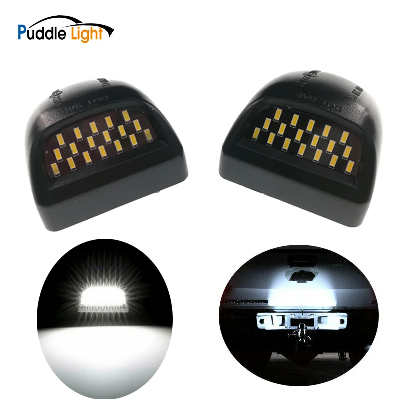

1set Led License Number Plate Light For Cadillac Escalade Ext Esv Gmc Sierra 3500/2500 Hd 2500 1500 3500 Yukon Xl Auto Lamp