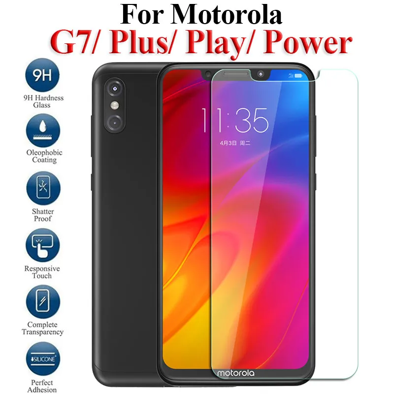 

Tempered Glass On For Motorola G7 plus play power Screen Protector For Moto g7plus g7play motog7 g 7 7g Protective Glas Film 9H