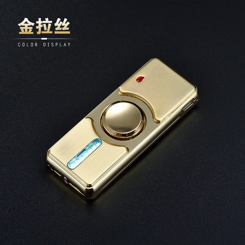 Светящийся Спиннер металлический ручной работы Спиннеры от стресса USB зарядка