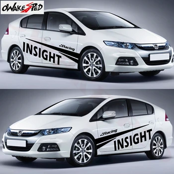 

For-Honda Insight Car Styling Body Both Side Decor Sticker Racing Sport Auto Door Stickers Exterior Accessories DIY Vinyl Decals