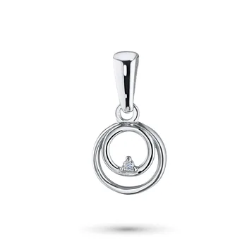 

Pendant in white gold with a diamond