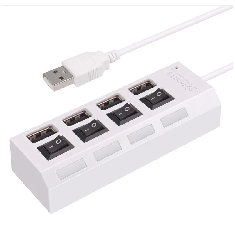 USB 3,0 высокоскоростной концентратор 4 порта вкл/выкл+ AC адаптер питания для ПК ноутбука для мобильного телефона