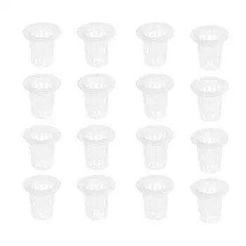 

100pcs Slotted Mesh Soilless Culture Vegetable Net Pots Baskets Cups for Hydroponics Aquaponics Orchids