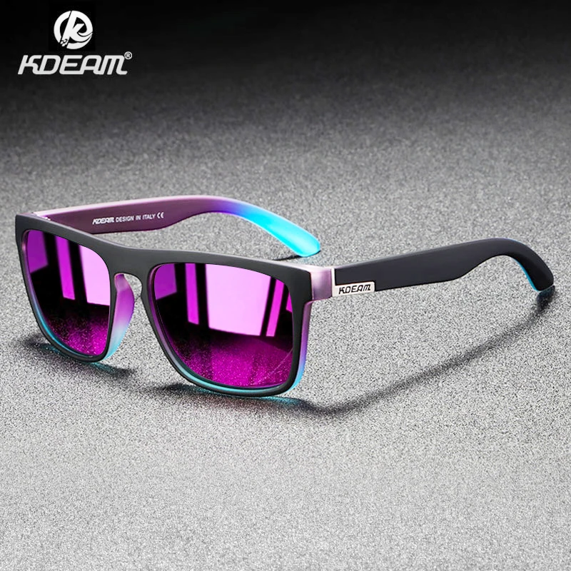 2021 New KDEAM Mirror Polarized Sunglasses Men Ultralight Glasses Frame Square Sport Sun Glasses Male UV Travel Goggles CE X8