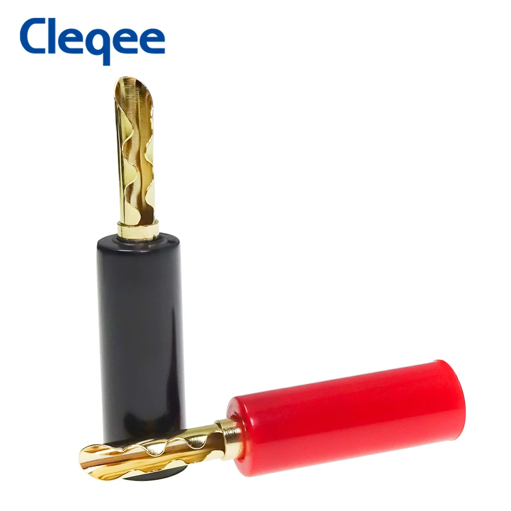 Cleqee Banana Plug Gold Plated Pure Copper Speaker Adapter Screw