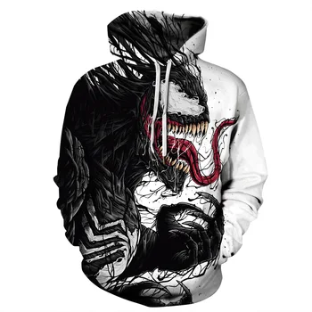 

Marvel Movies Venom Sweatshirts Men Jacket Hoodies 3D Print Unisex Casual Crewneck Sweatshirt Hoody Tracksuit Harajuku Tops 5XL