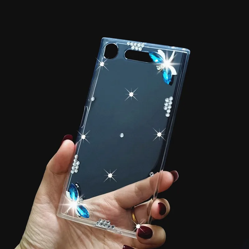 Чехол с кристаллами для Sony Xperia 10 plus 1 X Z1 Z2 Z3 + Z4 Z5 XZ1 XZ2 XZ3 mini Compact XA XA1 XA2 ultra M4 M5|Бамперы|