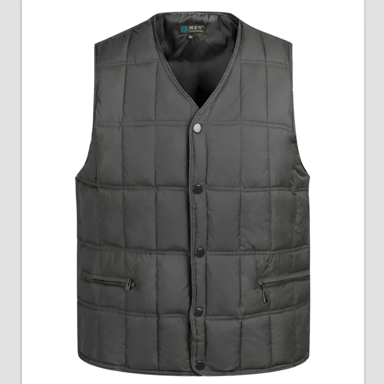 Men Waistcoat Middle-aged Cotton Vest Autumn And Winter Waistcoat Thick Large Size Daddy Clothes Wear Vest