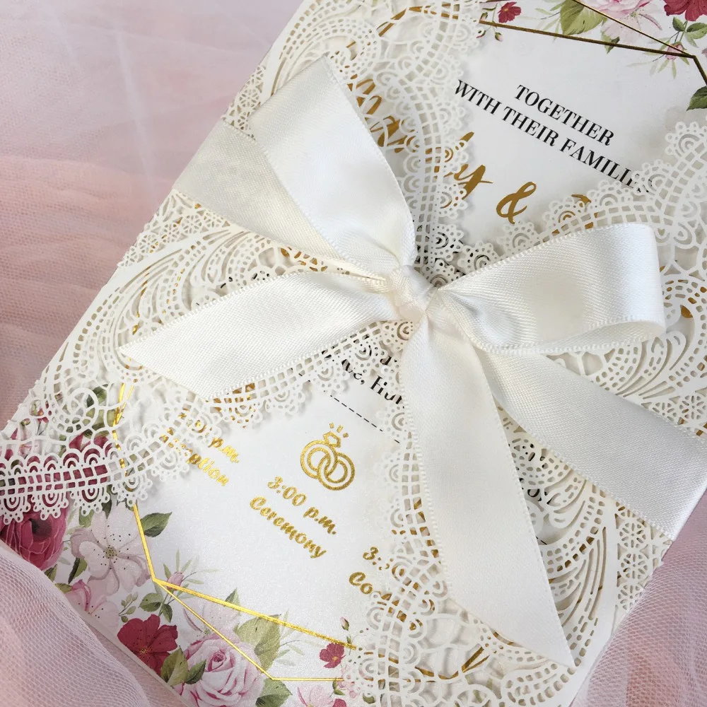 Hot Gold Stamping Invitation