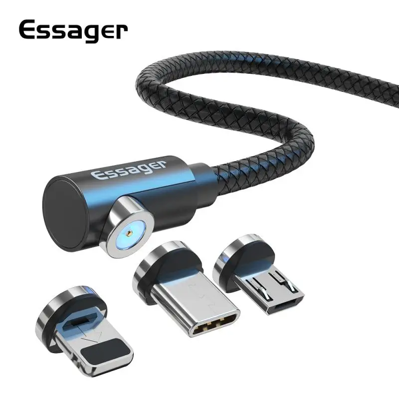 Магнитный кабель Essager USB Type C для Xiaomi Redmi Note 7 K20 OnePlus Pro 6t шнур быстрой зарядки c
